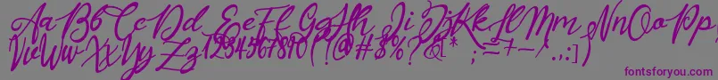 Masyieta Font – Purple Fonts on Gray Background