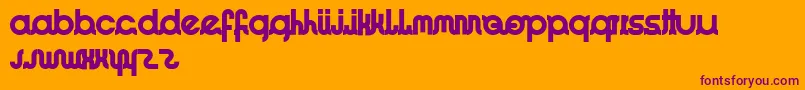 ImacoolRegular-Schriftart – Violette Schriften auf orangefarbenem Hintergrund