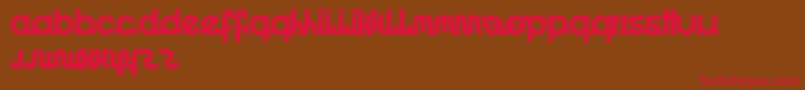 ImacoolRegular Font – Red Fonts on Brown Background