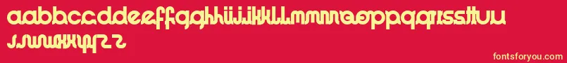 ImacoolRegular Font – Yellow Fonts on Red Background