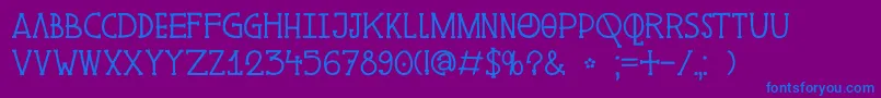 DkPingo Font – Blue Fonts on Purple Background