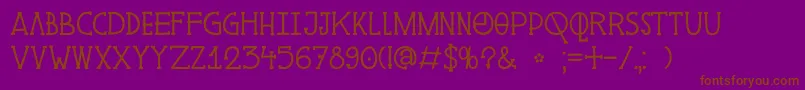 DkPingo Font – Brown Fonts on Purple Background