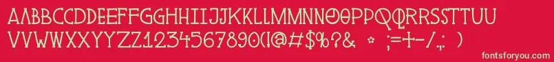 DkPingo Font – Green Fonts on Red Background