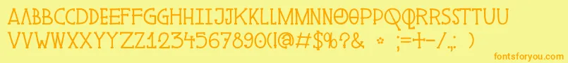 DkPingo Font – Orange Fonts on Yellow Background