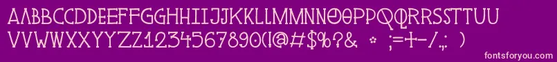 DkPingo Font – Pink Fonts on Purple Background