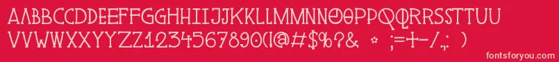 DkPingo Font – Pink Fonts on Red Background