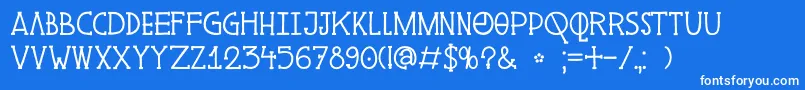 DkPingo Font – White Fonts on Blue Background