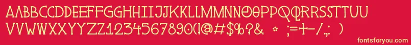 DkPingo Font – Yellow Fonts on Red Background