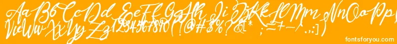 Masyieta Font – White Fonts on Orange Background