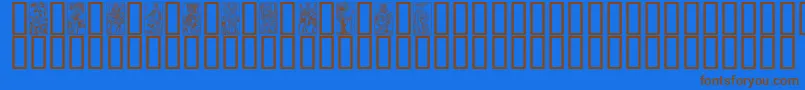 MATA-fontti – ruskeat fontit sinisellä taustalla