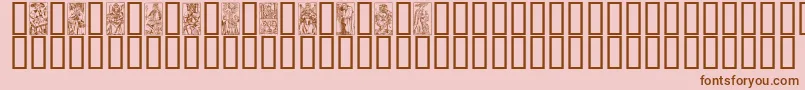 Шрифт MATA – коричневые шрифты на розовом фоне
