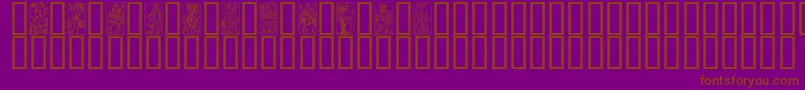 Czcionka MATA – brązowe czcionki na fioletowym tle