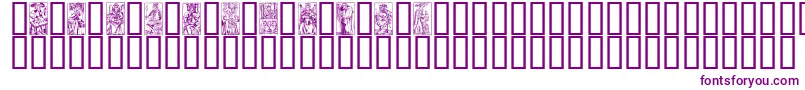 MATA-fontti – violetit fontit valkoisella taustalla