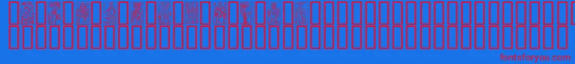 フォントMATA – 赤い文字の青い背景
