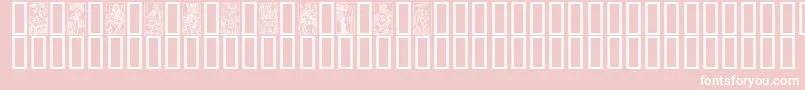 Czcionka MATA – białe czcionki na różowym tle