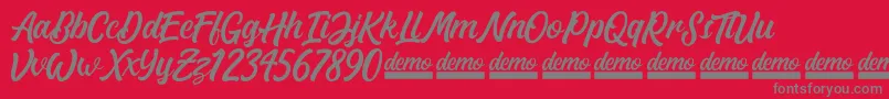 Matane   Demo Font – Gray Fonts on Red Background