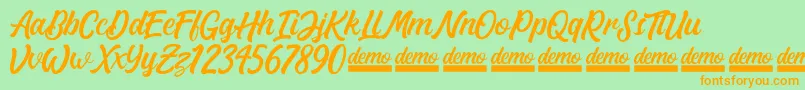 Police Matane   Demo – polices orange sur fond vert