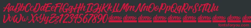 Matane   Demo Font – Red Fonts on Black Background