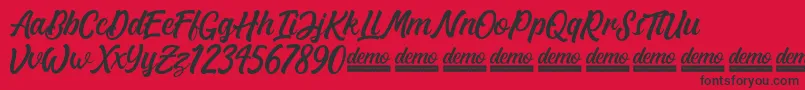 Matane   Demo Font – Black Fonts on Red Background
