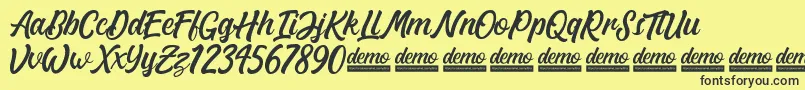 Matane   Demo Font – Black Fonts on Yellow Background