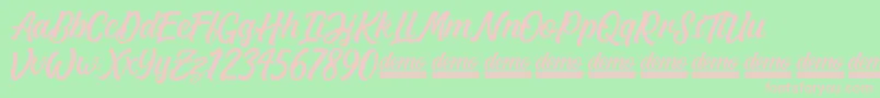 Matane   Demo Font – Pink Fonts on Green Background