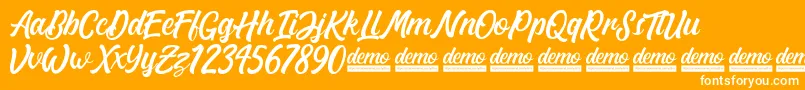 Matane   Demo Font – White Fonts on Orange Background