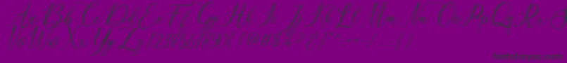 matania-Schriftart – Schwarze Schriften auf violettem Hintergrund