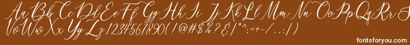 フォントmatania – 茶色の背景に白い文字