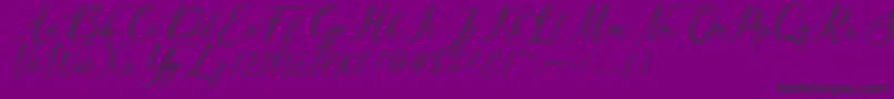 matania-Schriftart – Schwarze Schriften auf violettem Hintergrund