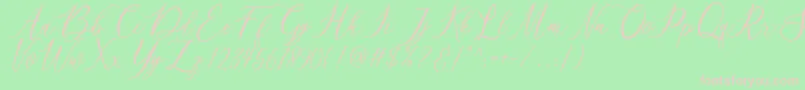 matania Font – Pink Fonts on Green Background