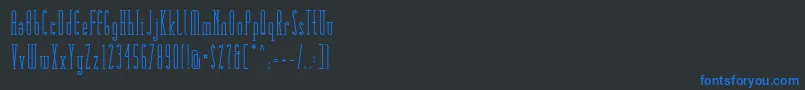 Matchbook Serif Font – Blue Fonts on Black Background