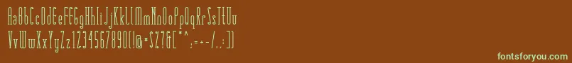 Matchbook Serif Font – Green Fonts on Brown Background