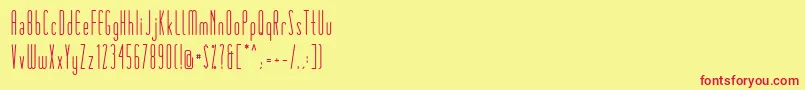 Matchbook Font – Red Fonts on Yellow Background