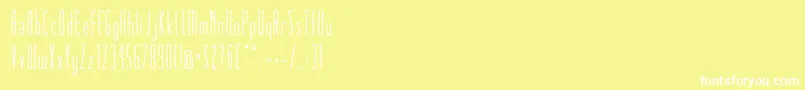 Matchbook Font – White Fonts on Yellow Background