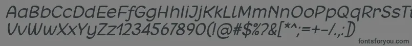 Matchinger Italic Font by 7NTypes-Schriftart – Schwarze Schriften auf grauem Hintergrund