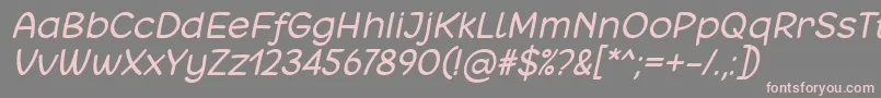 Matchinger Italic Font by 7NTypes Font – Pink Fonts on Gray Background