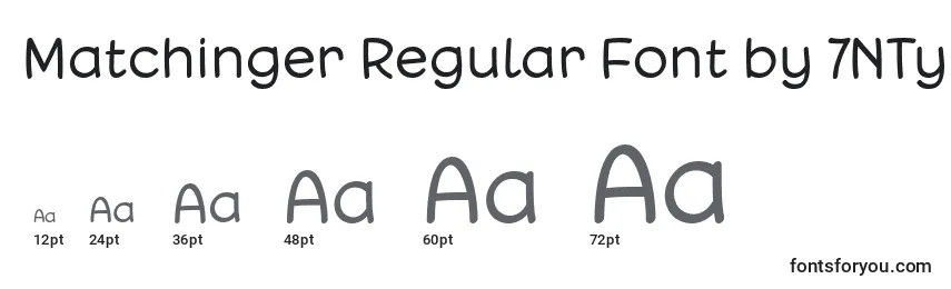 Größen der Schriftart Matchinger Regular Font by 7NTypes