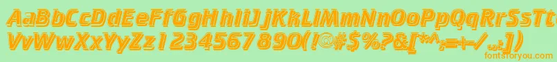 CkickSh Font – Orange Fonts on Green Background