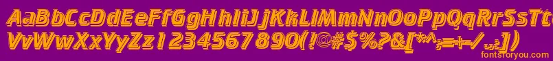 CkickSh Font – Orange Fonts on Purple Background