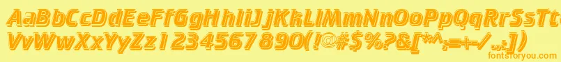 CkickSh Font – Orange Fonts on Yellow Background