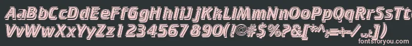 CkickSh Font – Pink Fonts on Black Background