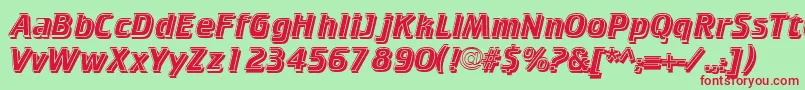 CkickSh Font – Red Fonts on Green Background