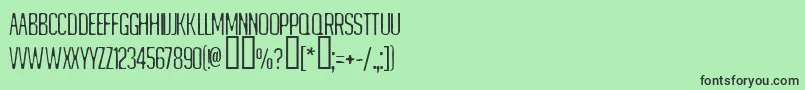 フォントMATEJINO – 緑の背景に黒い文字