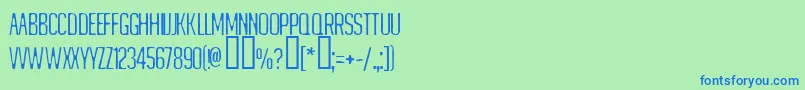 MATEJINO-fontti – siniset fontit vihreällä taustalla