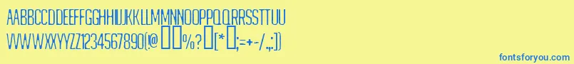 MATEJINO Font – Blue Fonts on Yellow Background