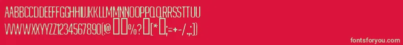 フォントMATEJINO – 赤い背景に緑の文字