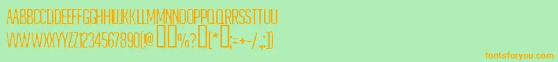 MATEJINO-Schriftart – Orangefarbene Schriften auf grünem Hintergrund