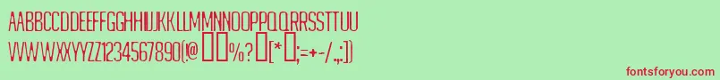 MATEJINO Font – Red Fonts on Green Background