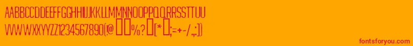 MATEJINO Font – Red Fonts on Orange Background