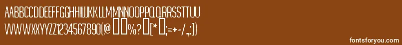 フォントMATEJINO – 茶色の背景に白い文字